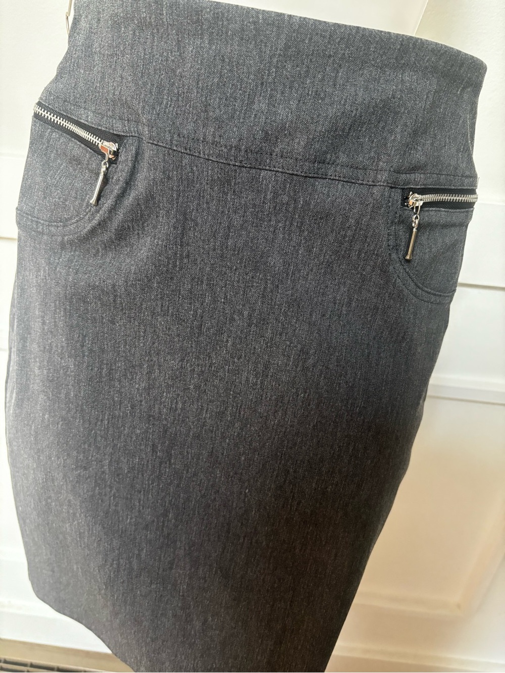 Classic Charcoal Pencil Skirt with Zip Pocket Detail Joe B by Joe Benbasset